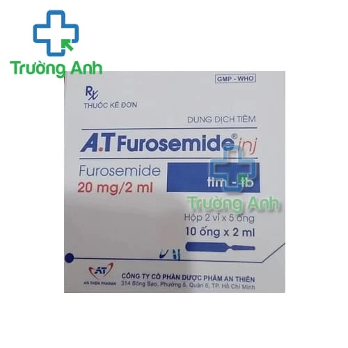 A.T Furosemide inj 20mg/2ml - Thuốc điều trị tăng HA nhẹ và trung bình
