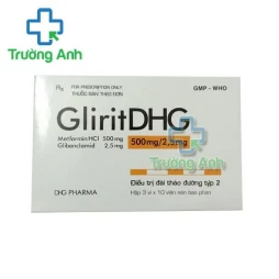 Thuốc Glirit Dhg 500Mg/2.5Mg - Hộp 3 vỉ x 10 viên.