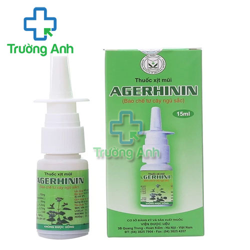 Agerhinin 15ml Viện dược liệu - Xịt mũi điều trị viêm xoang, viêm mũi hiệu quả