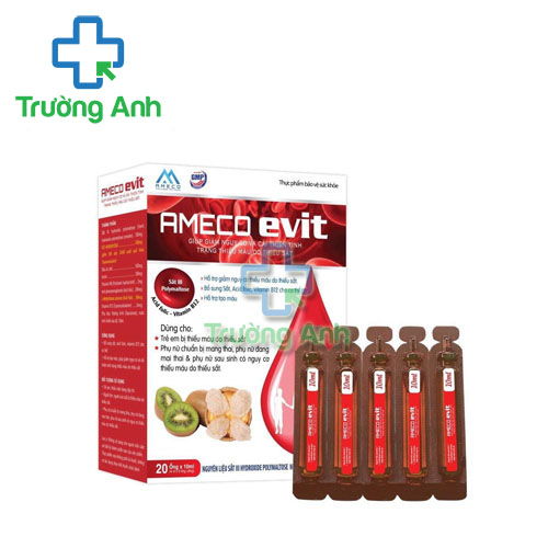 Ameco Evit Vgas - Bổ sung sắt, acid folic hỗ trợ tạo máu cho cơ thể