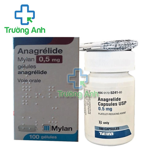 Thuốc 100 viên Anagrelide Mylan 0,5mg - Điều trị tăng tiểu cầu