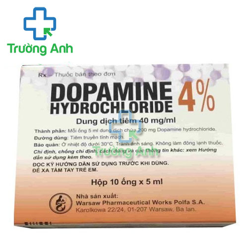 Dopamine hydrochloride 4% Polfa Warszawa - Thuốc điều trị sốc của Ba Lan