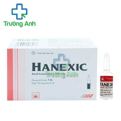 Hanexic 250mg/5ml Pymepharco - Thuốc phòng và điều trị chảy máu kết hợp với tăng phân hủy fibrin 