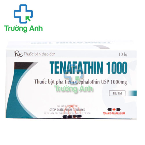 Tenafathin 1000 Tenamyd - Hộp 10 lọ điều trị nhiễm khuẩn hiệu quả