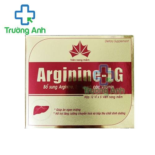 Thực Phẩm Bảo Vệ Sức Khỏe Arginine-Lg - Hộp 12 vỉ x 5 viên nang mềm.