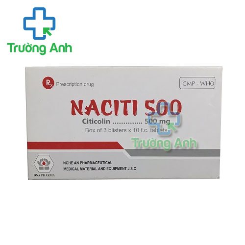 Thuốc Naciti 500 Mg - Công ty cố phần dược - Vật tư y tế Nghệ An 
