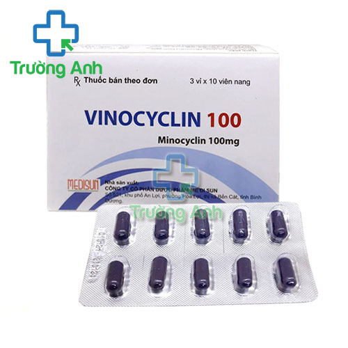 Vinocylin 100 - VIên uống điều trị mụn trứng cá, bệnh lậu cầu