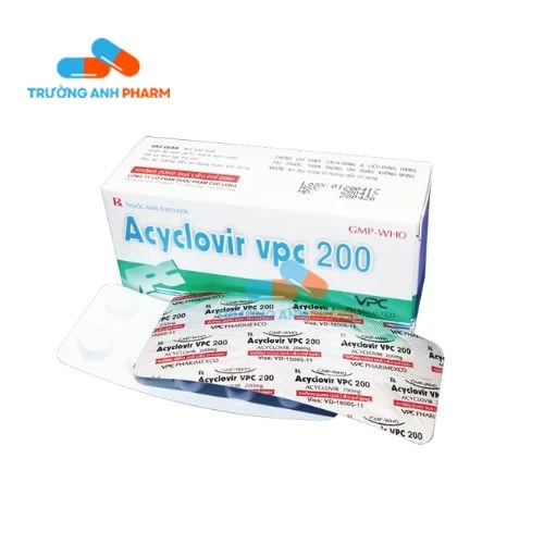 Thuốc Acyclovir Vpc 200 - Hộp 5 vỉ x 10 viên nén