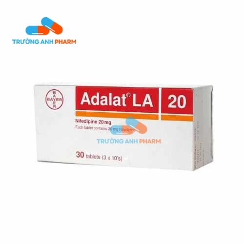 Adalat LA 20mg Bayer - Thuốc điều trị tăng huyết áp của Đức