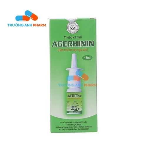Agerhinin 15ml Viện dược liệu - Xịt mũi điều trị viêm xoang, viêm mũi hiệu quả (10 hộp)