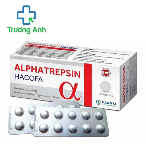 Alphatrepsin Hacofa - Hỗ trợ làm giảm sưng, phù nề