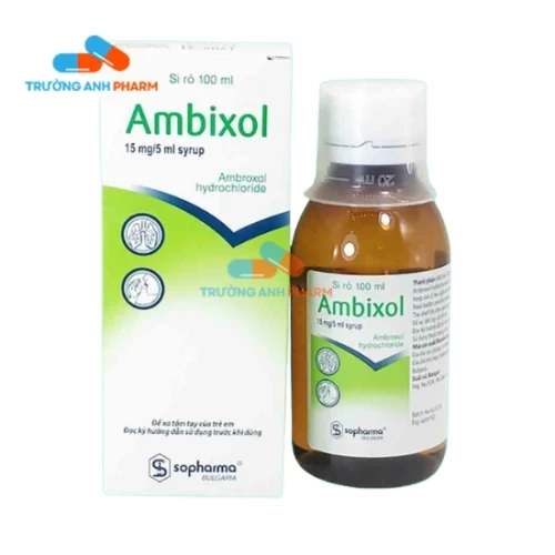 Thuốc Ambixol 15Mg/5Ml - Hộp 1 chai 100ml và 1 cốc phân liều