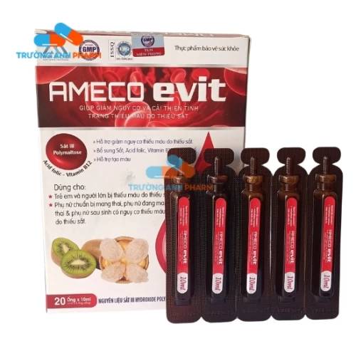 Ameco Evit Vgas - Bổ sung sắt, acid folic hỗ trợ tạo máu cho cơ thể