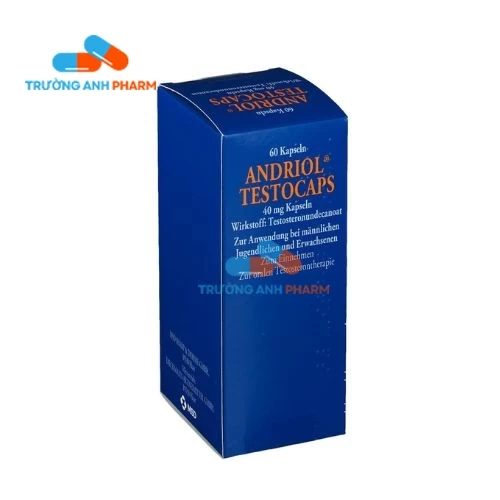 Thuốc Andriol Testocaps 40Mg -  Hộp chứa 3 gói, mỗi gói chứa 1 vỉ x 10 viên nang.