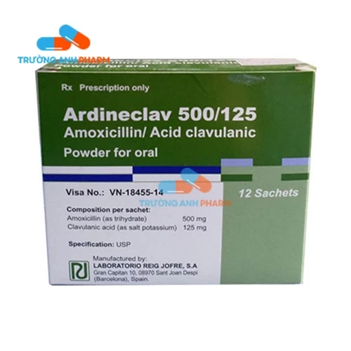 Ardineclav 500/125 Tablets - Laboratorios Reig Jore, S.A 