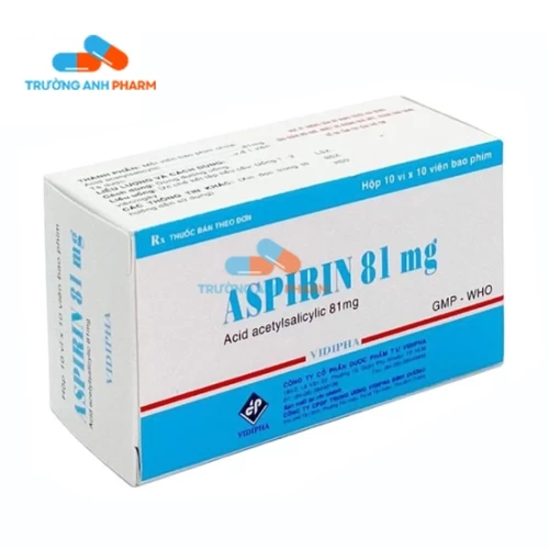 Aspirin 81Mg Vidipha - Hộp 10 vỉ x 10 viên