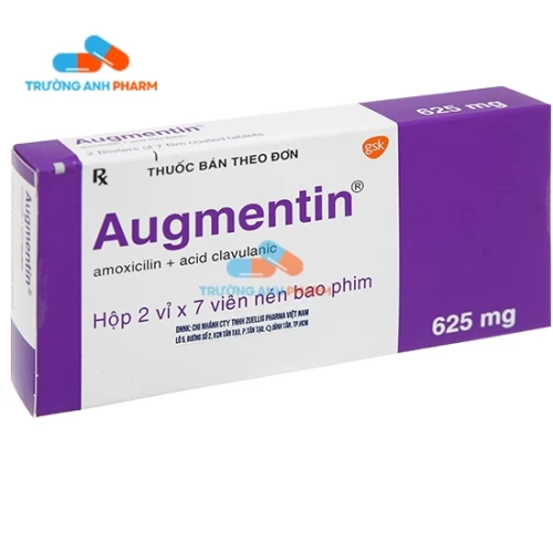 Thuốc Augmentin 625Mg - Hộp 2 vỉ x 7 viên Nhà sản xuất : GlaxoSmithKline Pte., Ltd –  - GlaxoSmithKline Pte., Ltd 