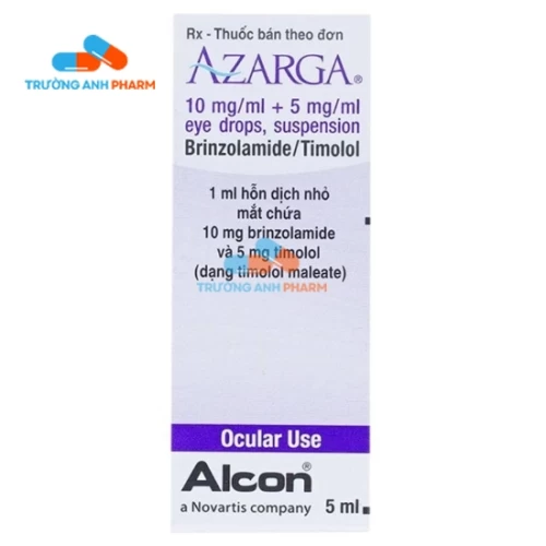Thuốc Azarga 5Ml -  Hộp 1 lọ đếm giọt 1 chứa 5 ml hỗn dịch.