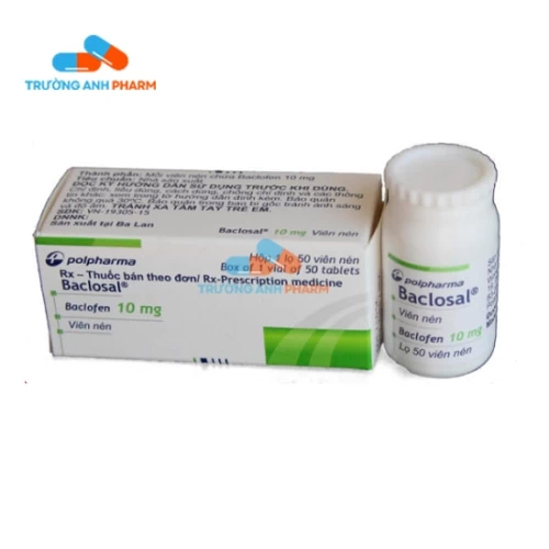 Thuốc Baclosal 10Mg - Hộp 1 Lọ x 50 viên