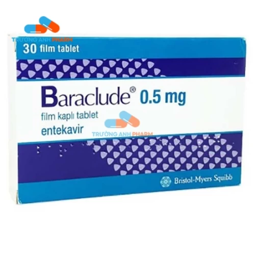 Thuốc Baraclude -   Hộp 3 vỉ x 10 viên   Nhà sản xuất:  Bristol Myers Squibb Company &#8211; MỸ  Mã sản Phẩm: PC2301  Chú ý: Bài viết trên chỉ mang tính chất tham khảo, liều lượng dùng thuốc cụ thể nên theo chỉ định của bác sĩ kê đơn thuốc