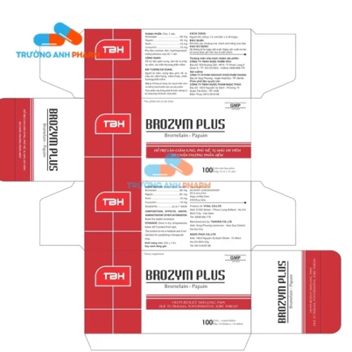 Brozym Plus Takarai - Hỗ trợ giảm sưng, phù nề do viêm, chấn thương