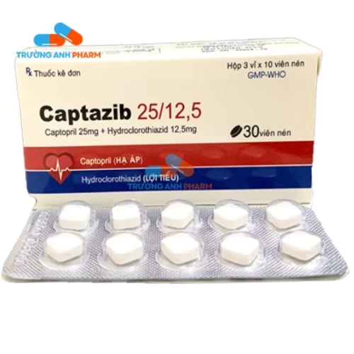 Captazib 25/12,5 Tipharco - Thuốc điều trị tăng huyết áp