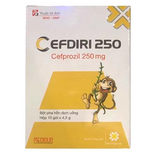 Cefdiri 250 Medisun - Thuốc điều trị nhiễm trùng đường hô hấp