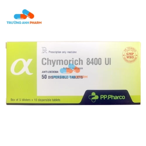 Thuốc Chymorich 8400 Ui - Hộp 5 vỉ x 10 viên