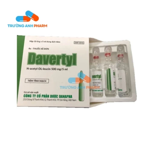 Davertyl 500mg/5ml - Thuốc tiêm điều trị chóng mặt Danapha