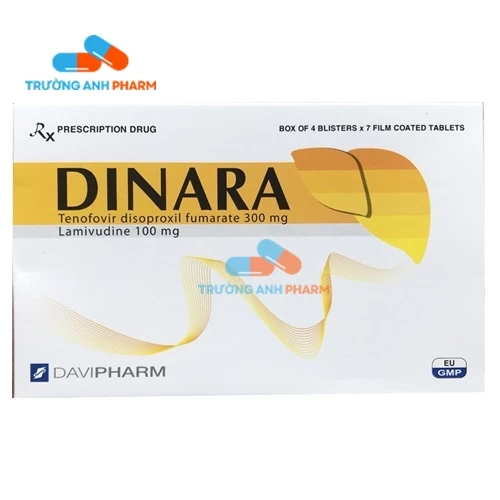 Thuốc Dinara 300Mg/100Mg - Hộp 4 vỉ x 7 viên