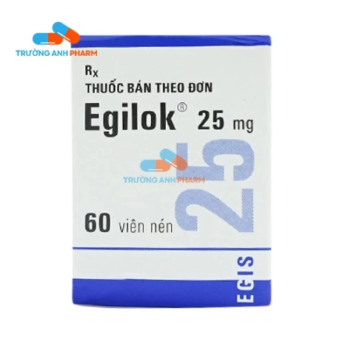 Thuốc Egilok 25Mg -  Hộp 1 Lọ 60 viên