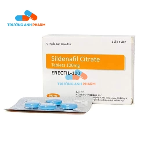 Thuốc Erecfil 100Mg - Hộp 1 vỉ x 4 viên