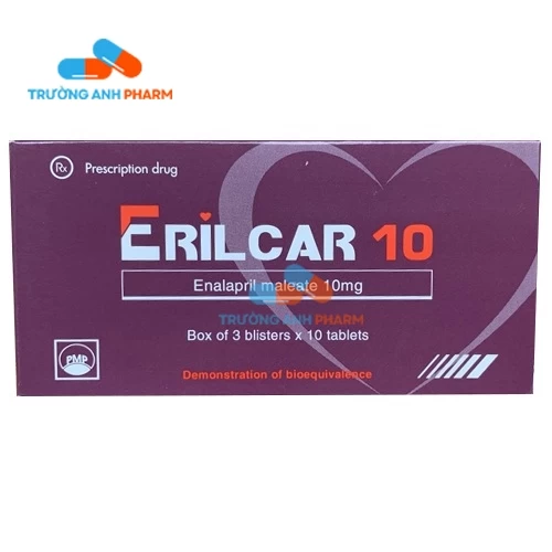 Erilcar 10 Pymepharco - Thuốc điều trị tăng huyết áp