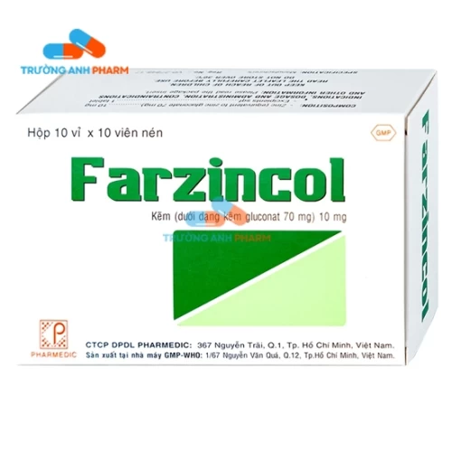 Thuốc Farzincol 10Mg - Hộp 10 vỉ x 10 viên nén.