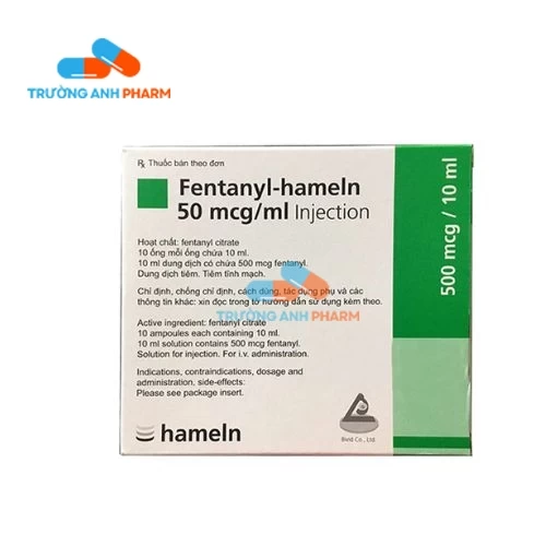 Fentanyl-Hameln 50mcg/ml (10ml) - Thuốc giảm đau