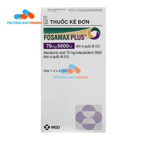 Fosamax Plus 70Mg/5600Iu - Hộp có 4 viên nén.