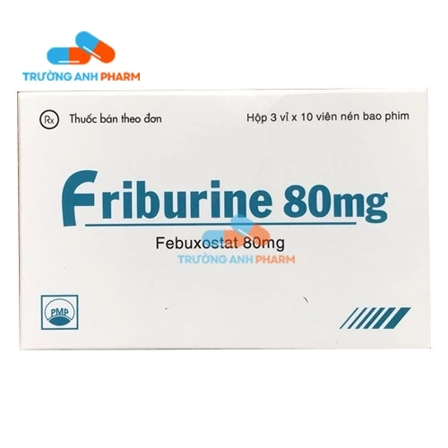 Friburine 80mg Pymepharco - Thuốc ngăn ngừa và điều trị tăng axit uric máu