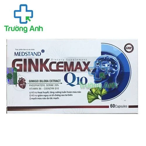 Ginkcemax Q10 Medstand - Hộp 6 vỉ x 10 viên.