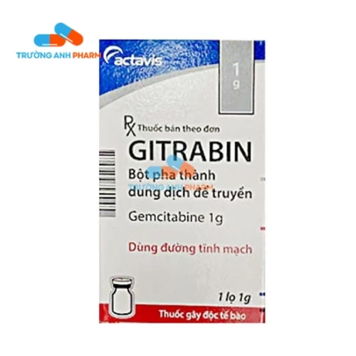 Gitrabin 1g Actavis - Thuốc điều trị Ung thư bàng quang