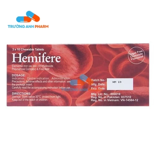 Thuốc Hemifere - Hộp 3 vỉ x 10 viên