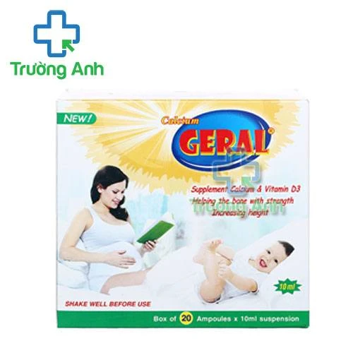 Hỗn Dịch Uống Calcium Geral New -  Hộp 20 gói x 10ml.