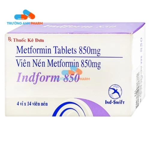 Thuốc Indform 850 Mg - Hộp 4 vỉ x 14 viên