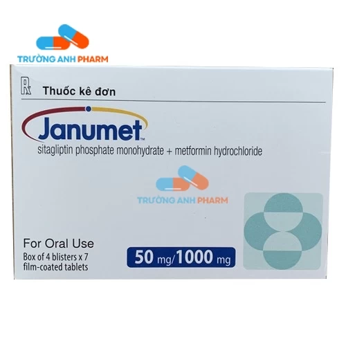 Thuốc Janumet 50Mg/1000Mg -   Hộp 4 vỉ x 7 viên