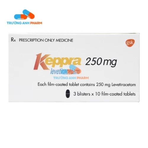 Thuốc Keppra 250Mg - Hộp 3 vỉ x 10 viên