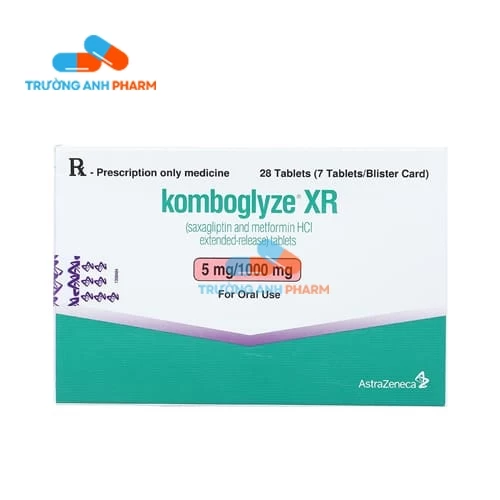 Komboglyze XR tab 5mg/1000mg AstraZeneca - Thuốc trị tiểu đường