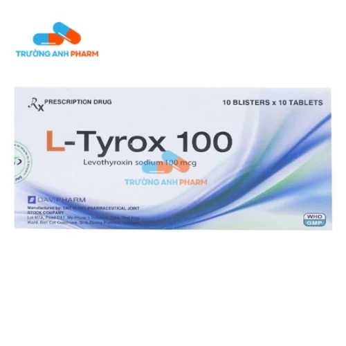 Thuốc L-Tyrox 100 Mcg - Hộp 10 vỉ x 10 viên