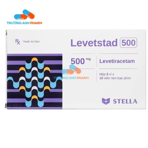 Thuốc Levetstad 500 Mg - Hộp 3 vỉ x 10 viên