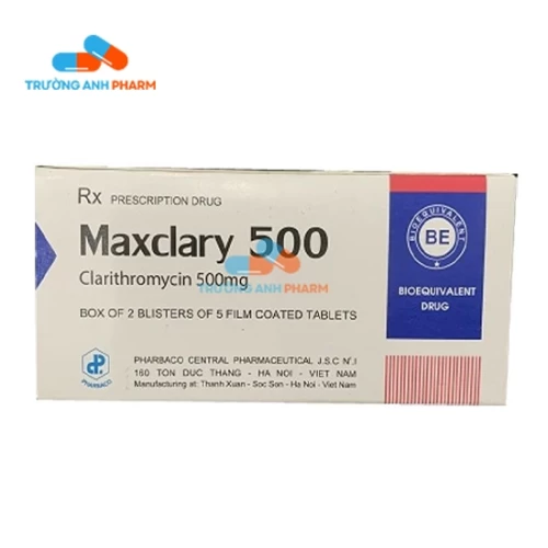 Thuốc Maxclary 500 Mg - Hộp 2 vỉ x 5 viên