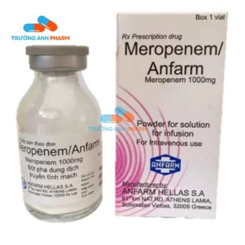 Meropenem Anfarm 1g- Thuốc điều trị nhiễm khuẩn