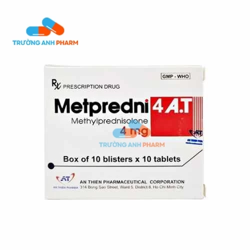 Metpredni 4 A.T - Thuốc chống viêm của Việt Nam